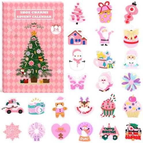 Нов Коледен адвент календар с 24 PVC шардона за обувки джапанки крокс