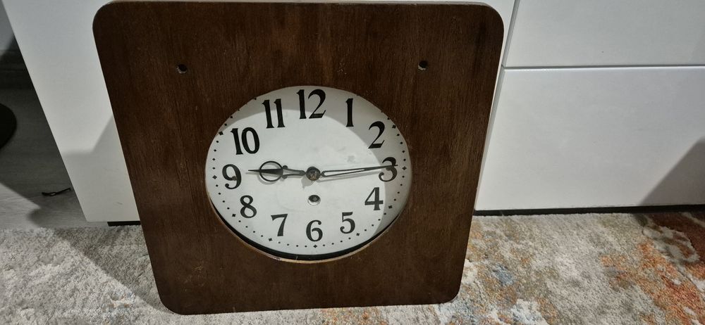 Ceas pendul vechi, cadran ceramic Gustav Becker