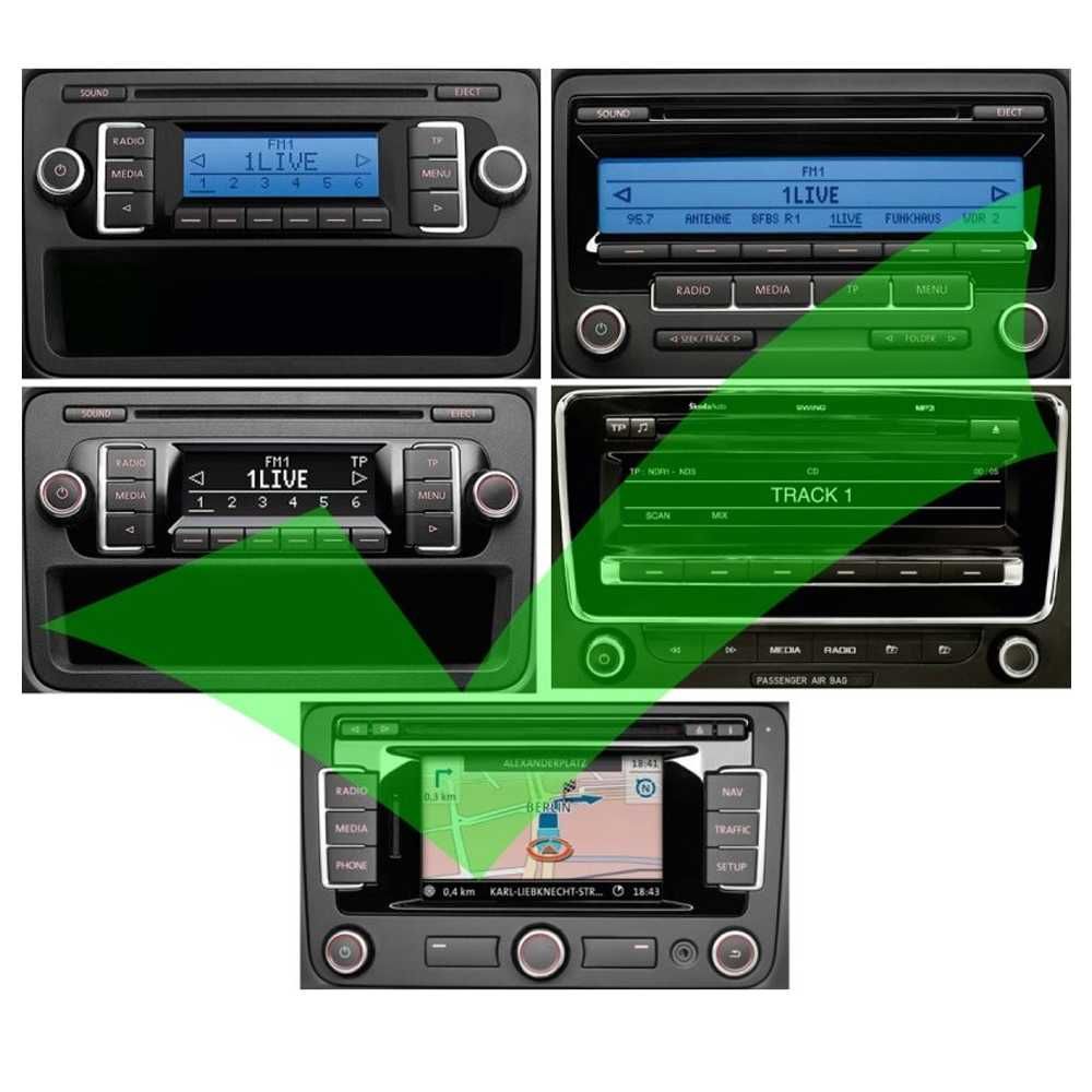 Bluetooth аудио модул за Audi VW от юли 2010 г. RCD Chorus3, Concert3