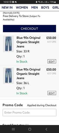 GAP jeans, цената е за чифт. Размери 33/32 и 36/34.