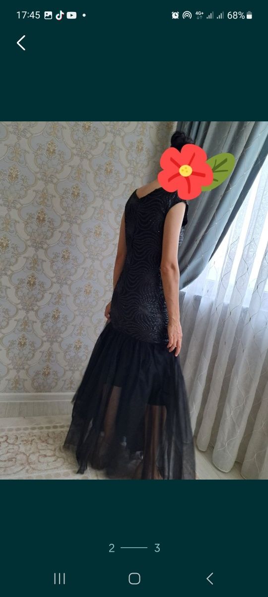 Красивое черное платье