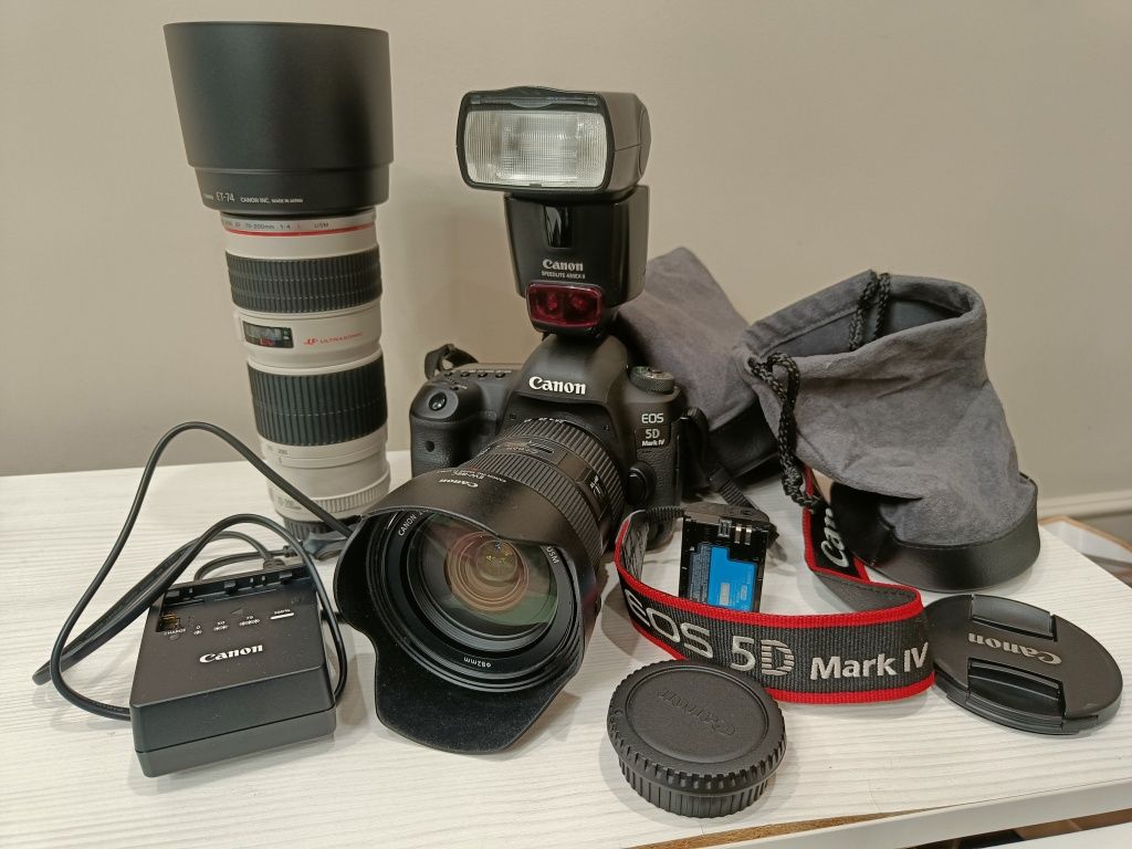 Срочно! Canon EOS 5D Mark IV + 2 объектива, 24-70 2.8L, 70-200 4L