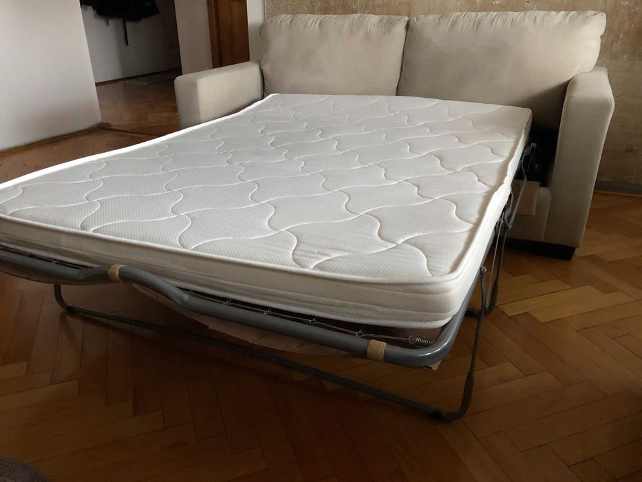 Canapea extensibilă 2 locuri bej/crem Mobexpert