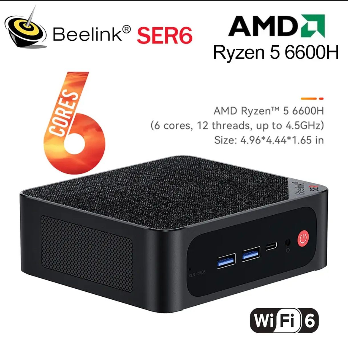 миникомпьютер beelink ryzen 5 6600H