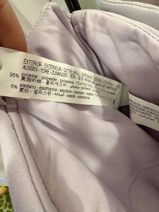 Top crop tip corset cu drapaje lila Zara mărimea M