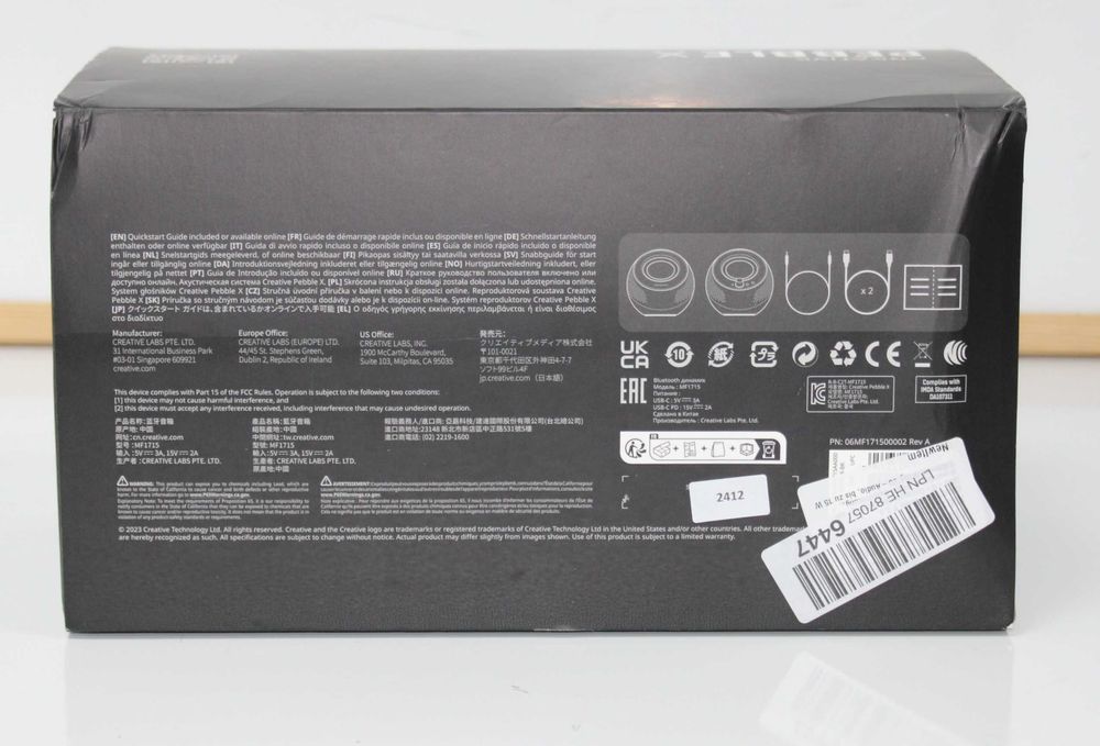 Озвучителна система Ceative Pebble X USB-C,RGB, Bluetooth 5.3