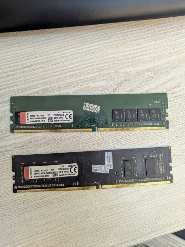 Оперативная память ОЗУ DDR 4 2666 MHz 4 GB*2 = 8 GB (KVR26N19S8/4)
