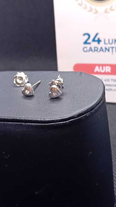 Cercei aur 18k 1.87 grame  Certificat de garantie  b33128 (ag15)