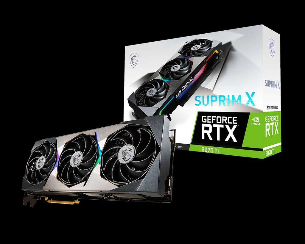 MSI RTX 3070 Ti Suprim X – 8GB- Кутия, Фактура (копие), 3 бр
