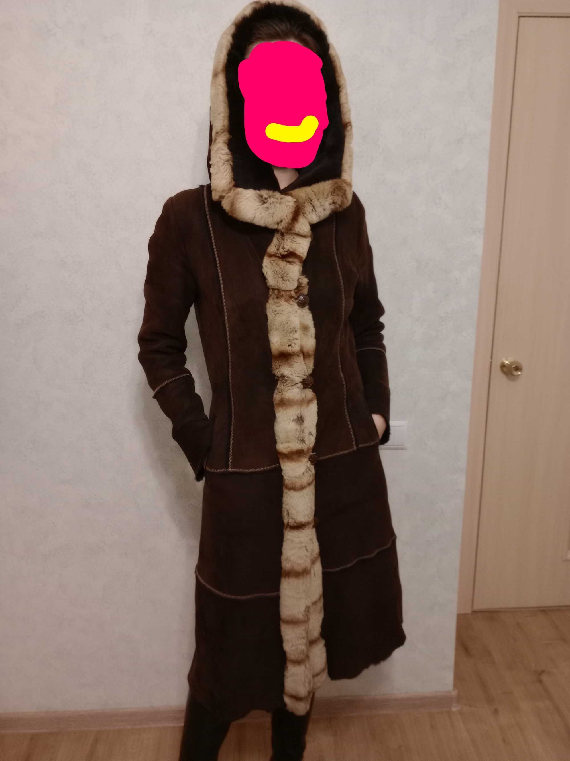 Продам дублёнку коричневую (б/у)