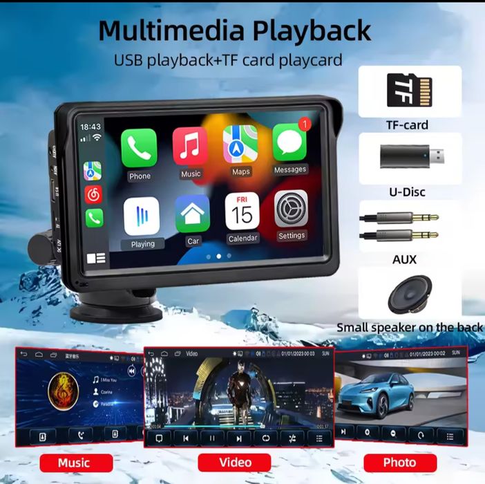 Car multimedia player carplay android auto
