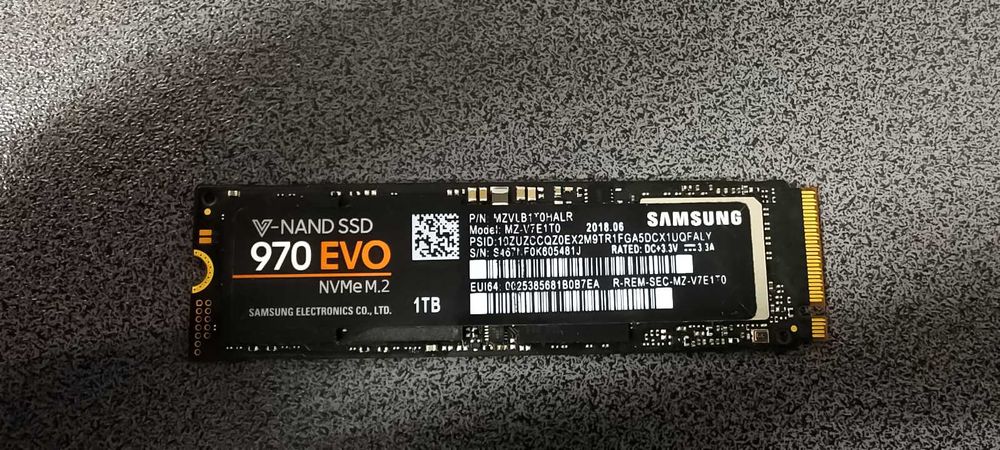 SSD Samsung 970 Evo 1TB Nvme M.2 PCIe 3.0