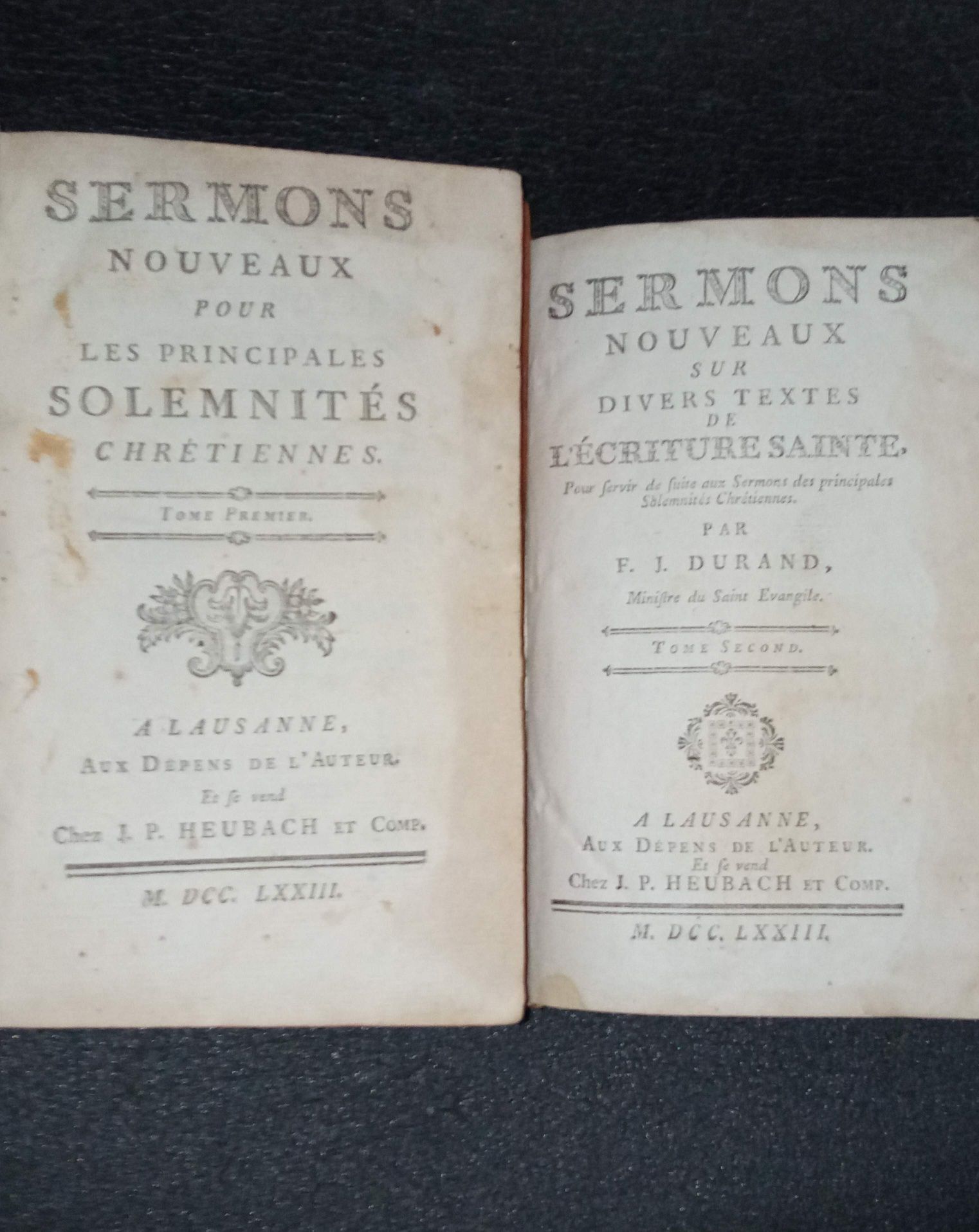 Lot carti vechi secol 18 Sermons Nouveaux de colectie
