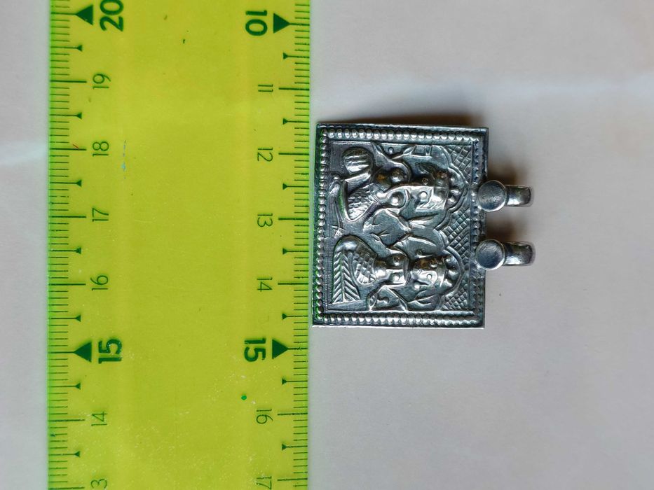 Pandantiv hindus India cu reprezentarea lui Ganesh si a lui Parvati