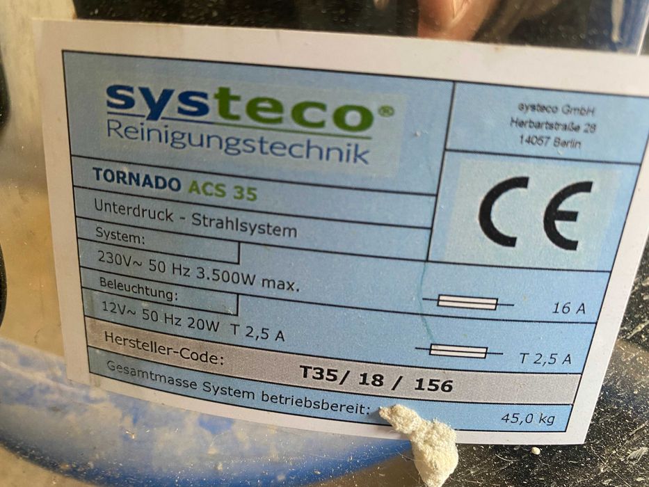 Aparat de sablat fara praf Tornado ACS 36 SYSTECO