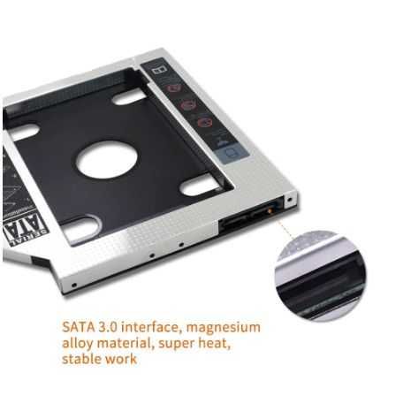 Адаптер за втори хард диск Caddy, HDD/SSD Sata- 9.5 мм