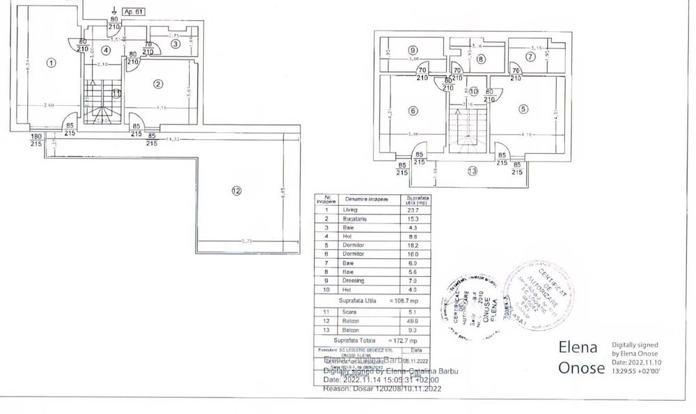 Vanzare Apartament tip duplex cu 3 camere Pallady - Victor Brauner