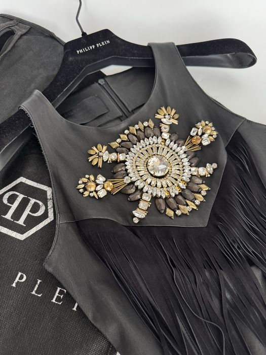 Rochie philipp plein autentica piele naturala