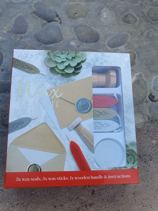 Комплект за восъчни печати, AVEC,  розов и червен