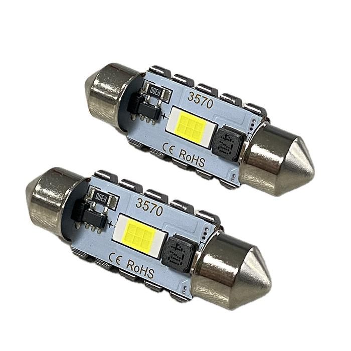 комплект led диодни габаритни крушки 12v  c5w, сулфитна 36мм ...