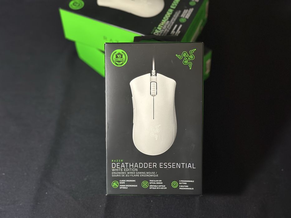 Razer deathadder essential white mercury