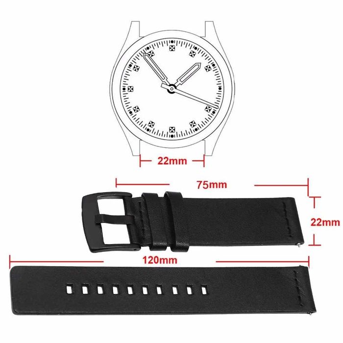 Curea piele 22mm ceas Samsung Watch / Huawei GT / Xiaomi / Garmin