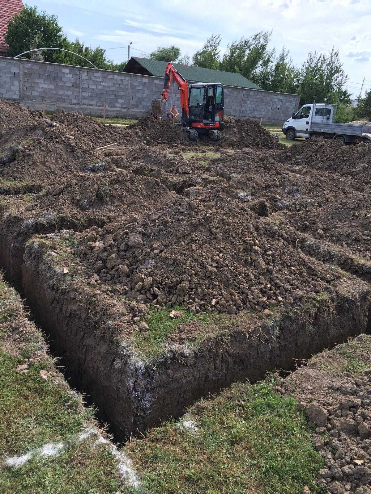 Executam lucrari cu Miniexcavator si Buldoexcavator + trasport bascula
