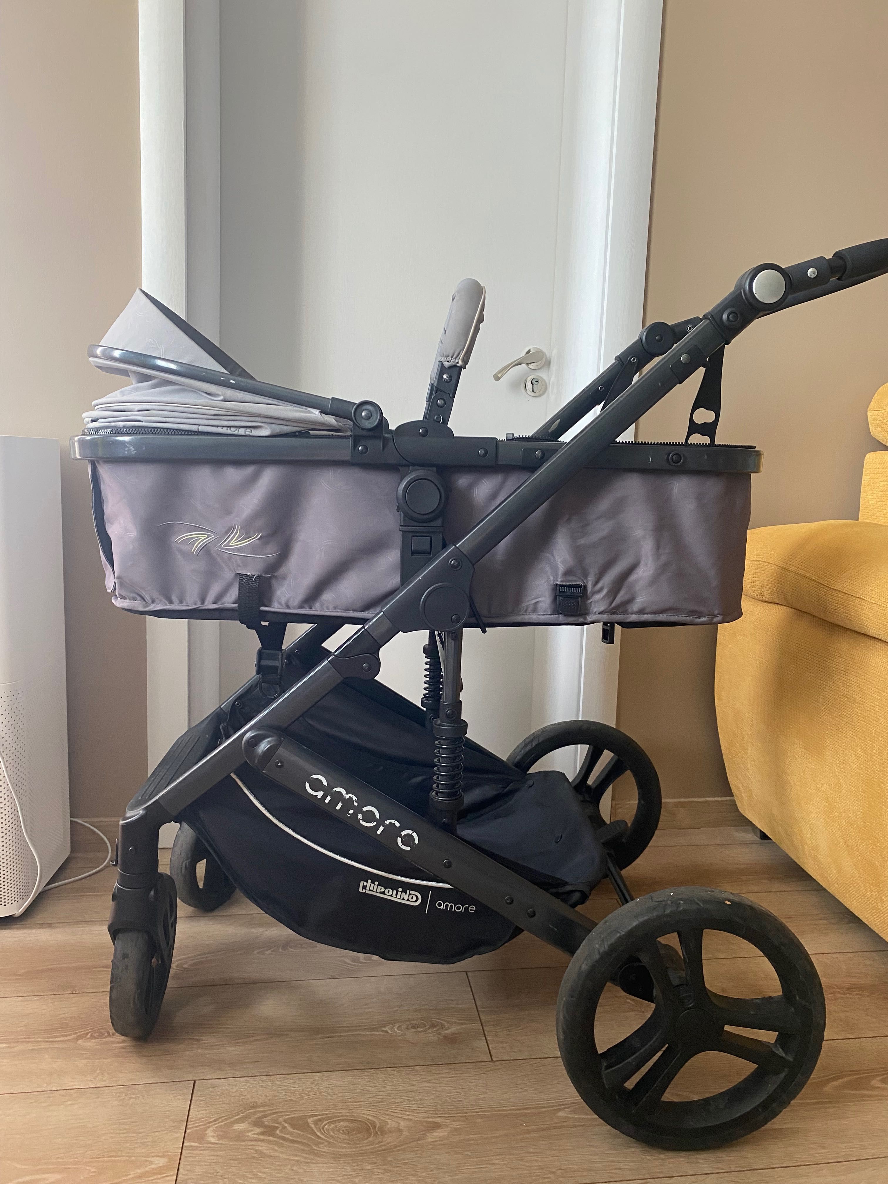 Комбинирана бебешка количка Chipolino Amore + матрак