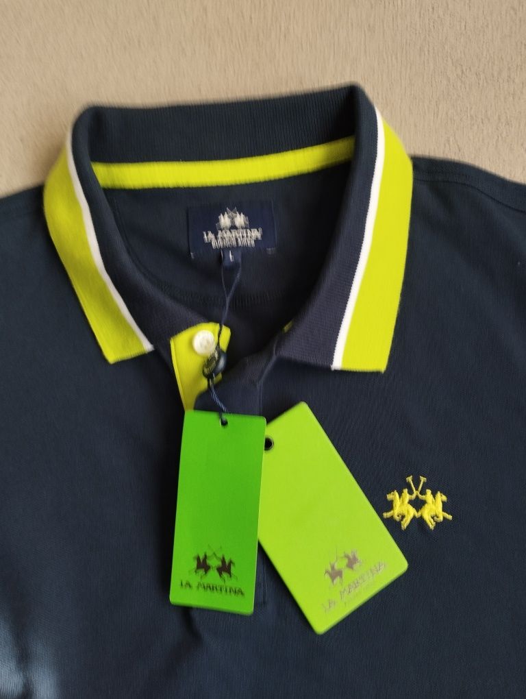 Tricou polo La Martina original măr L