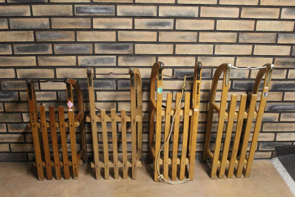 Sanii din lemn Davos pentru o persoana