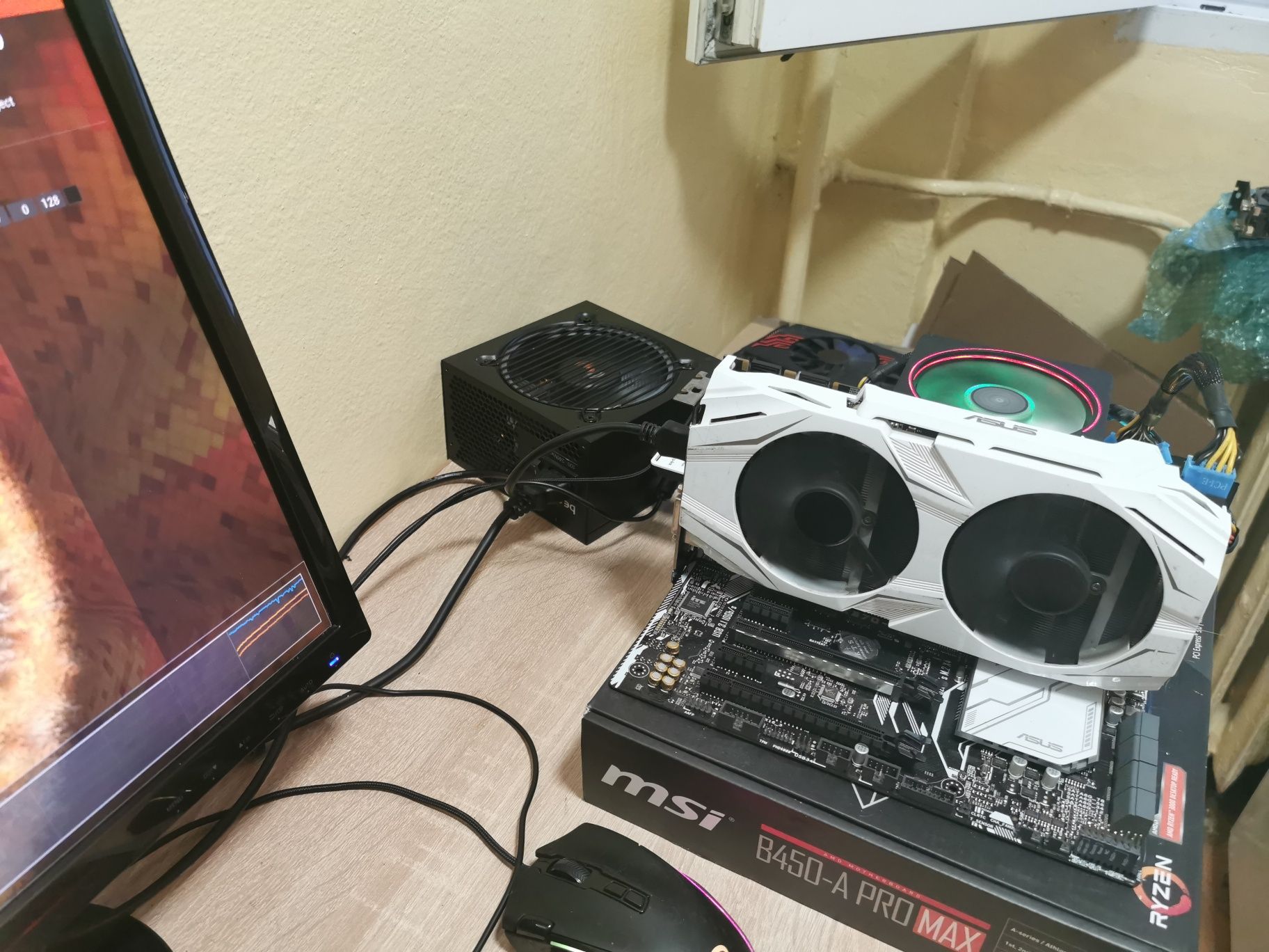 Placa video Asus oc dual GTX 1070 8G 256B