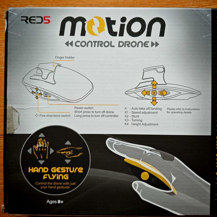 детска играчка дрон с жестово управление RED5 motion control drone