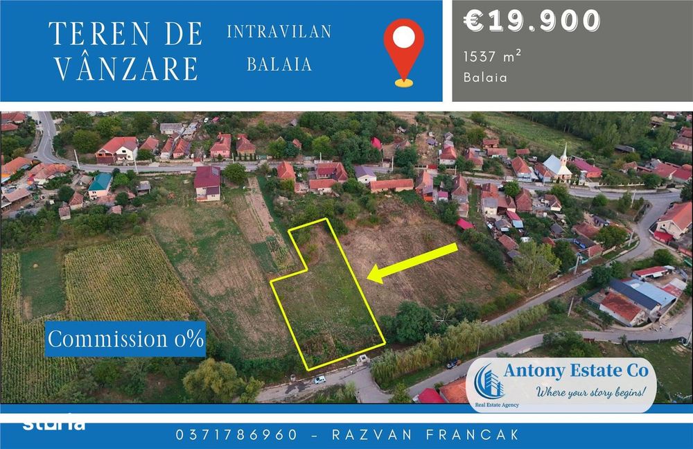 Teren intravilan, de vanzare - Balaia, Bihor