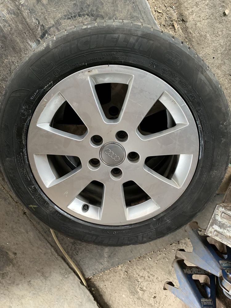 Jante aliaj Audi A3 ,A4,Vw,cu cauciucuri vara 205/55/16   ,5x112