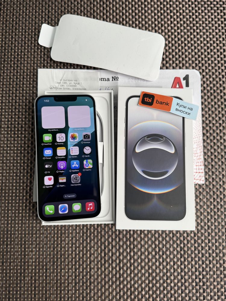 ‼️Нов•iphone 16е ЛИЗИНГ 40лв/м айфон White 16е