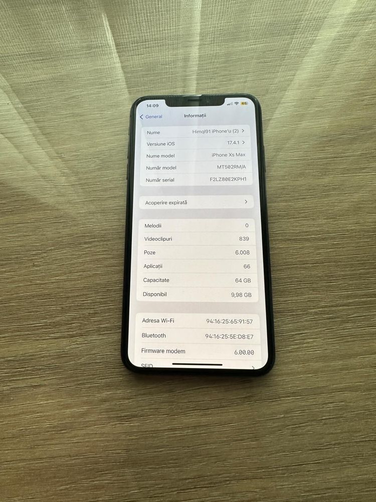 VAND iPhone xs max 64gb full box