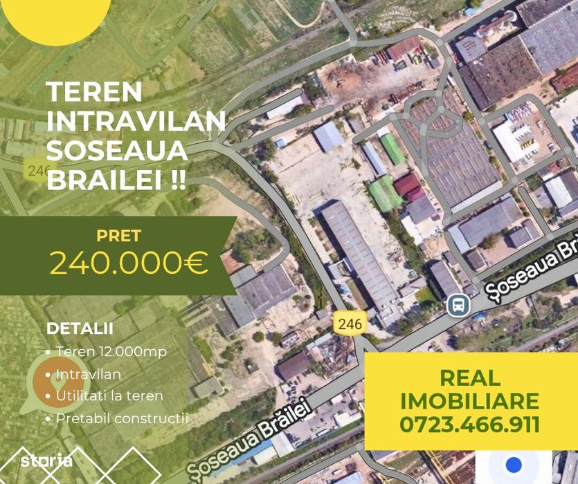 Teren intravilan pentru hale - Bariera Brailei !