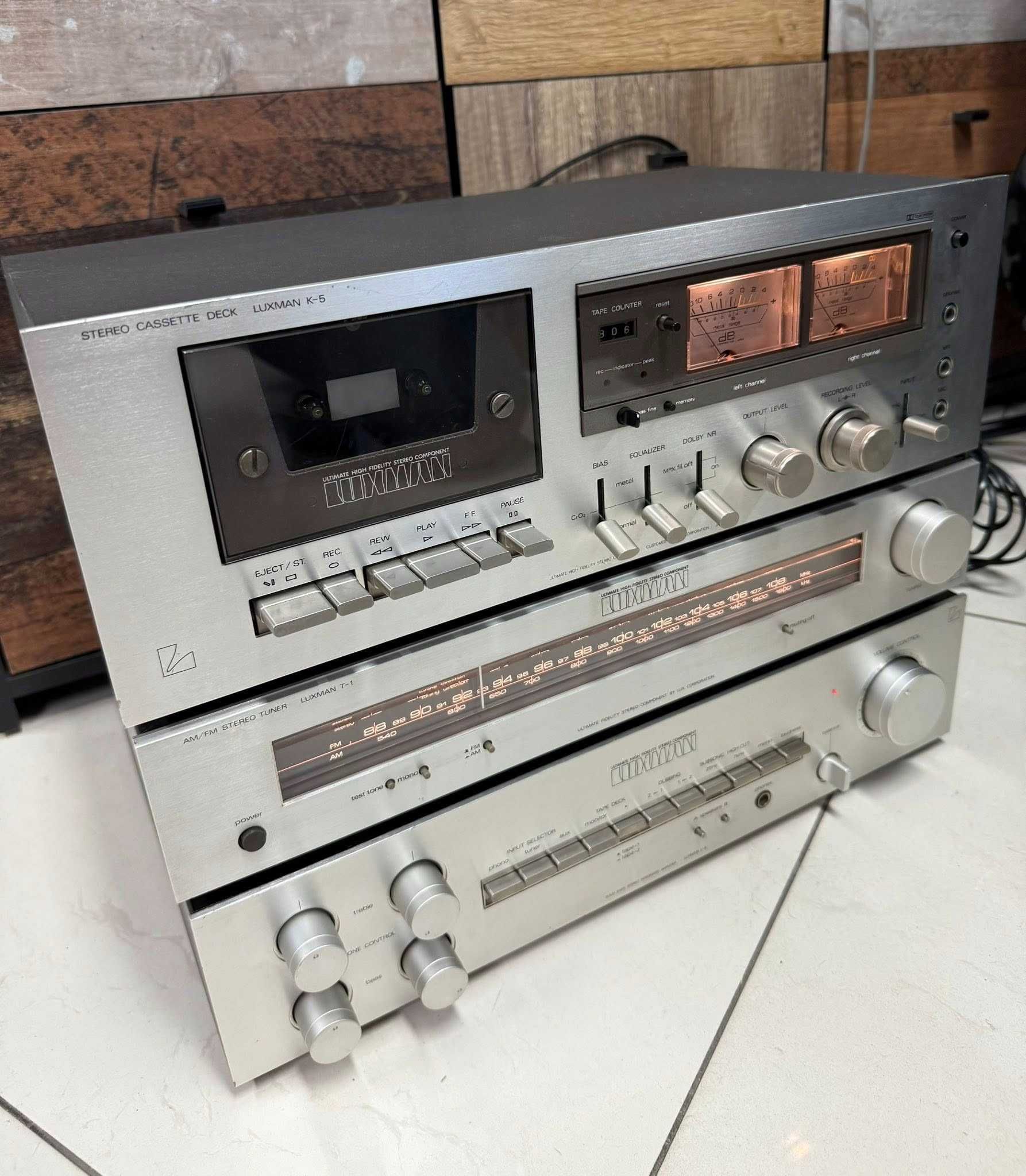 Aудио система - сет LUXMAN - усилвател L-4, дек K-5 и тунер T-1