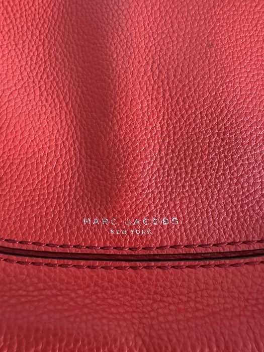 Marc Jacobs Оригинална Червена Чанта от Естествена Кожа