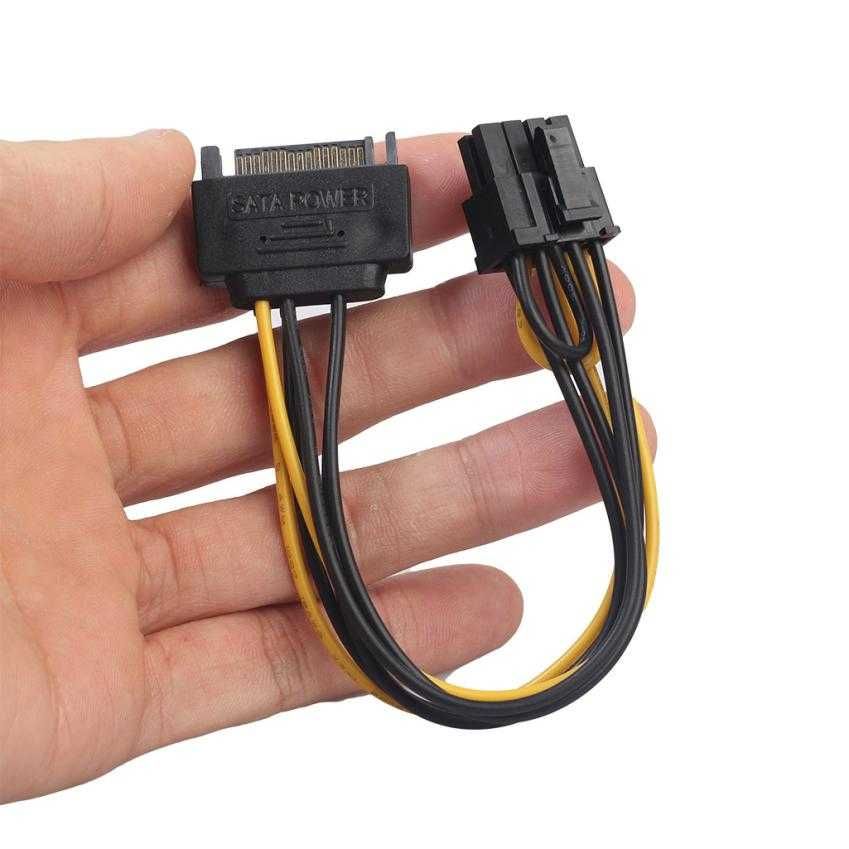 VGA питание переходник PCI_Express x16, Sata 15PIN --> 8PIN(6+2), 15cm