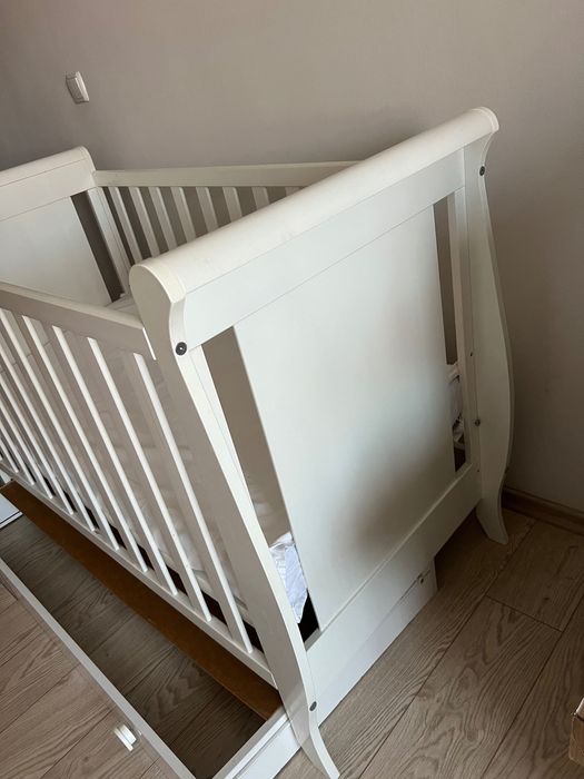Patut bebe/copil 3 inaltimi + saltea Cu accesorii si Calut cadou