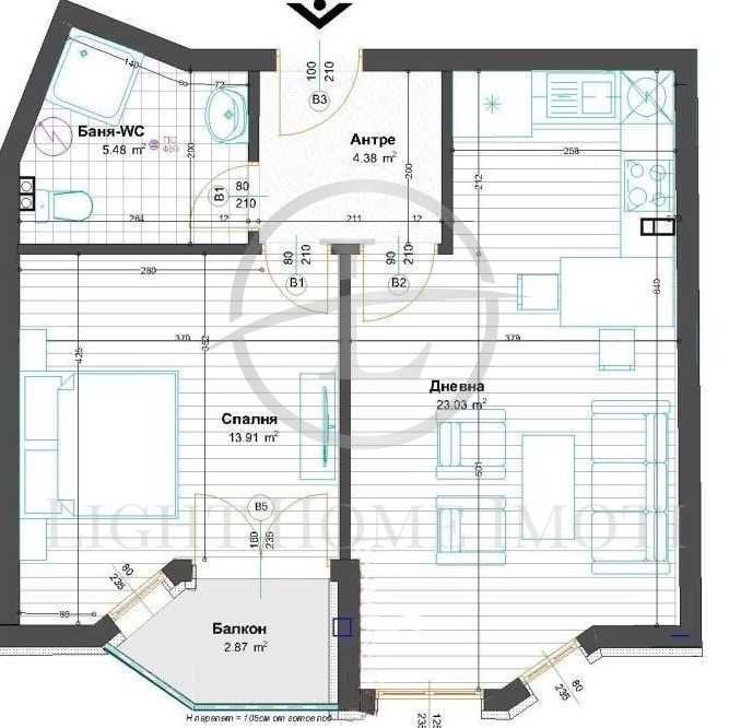 Продава се Двустаен апартамент в с. Войводиново, Област Пловдив - 70 кв.м за 878 €/кв.м - Снимка #5