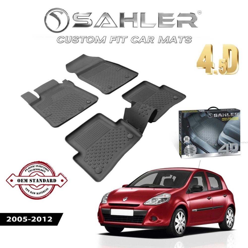 Гумени Стелки SAHLER 4D RENAULT CLIO 3 2005 - 2012