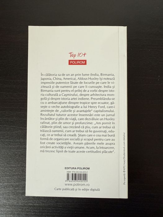 Carte Calatoria unui sceptic in jurul lumii de Aldous Huxley,