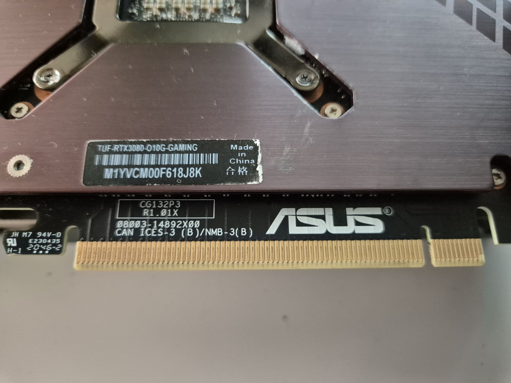 NVidia 3080 10GB Asus TUF видеокарта