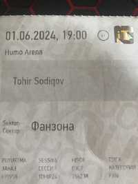 Bilet TOHIR SODIQOV fan-zona