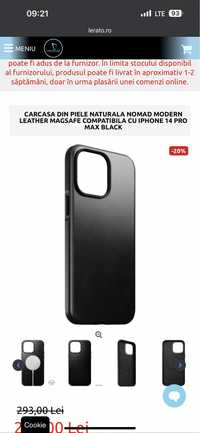 Husa Carcasa Nomad piele naturala iphone 14 pro max