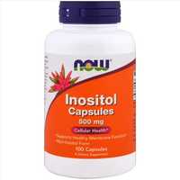 Now Foods, Инозитол в капсулах, 500 мг, 100 капсул, inositol