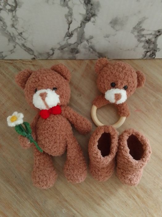 Плетени играчки бебешки комплект