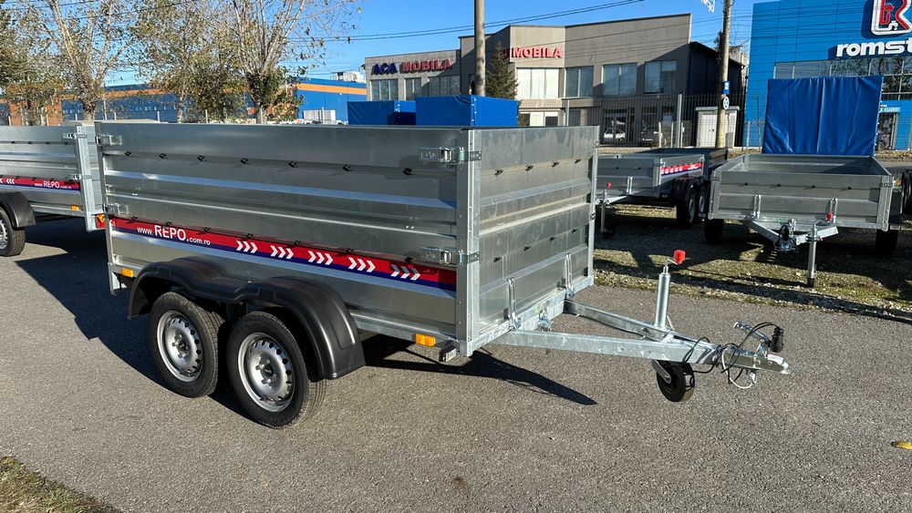 Remorca 750 kg doua axe Repo,auto,moto,atv,basculabila Noua